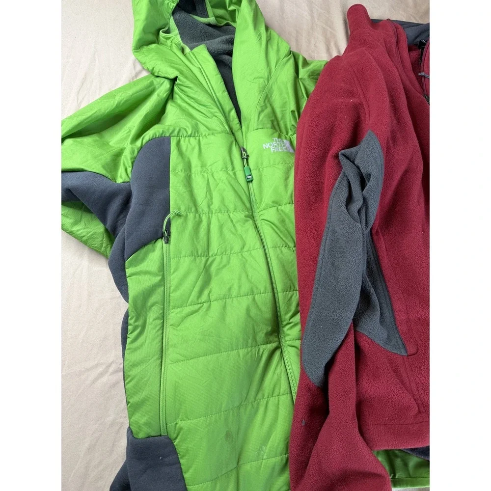 Lot of 3 North Face Sweater Windbreaker Jacket Men's XL Red Green Black